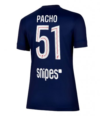 Paris Saint-Germain Willian Pacho #51 Hjemmebanetrøje Dame 2025-26 Kortærmet